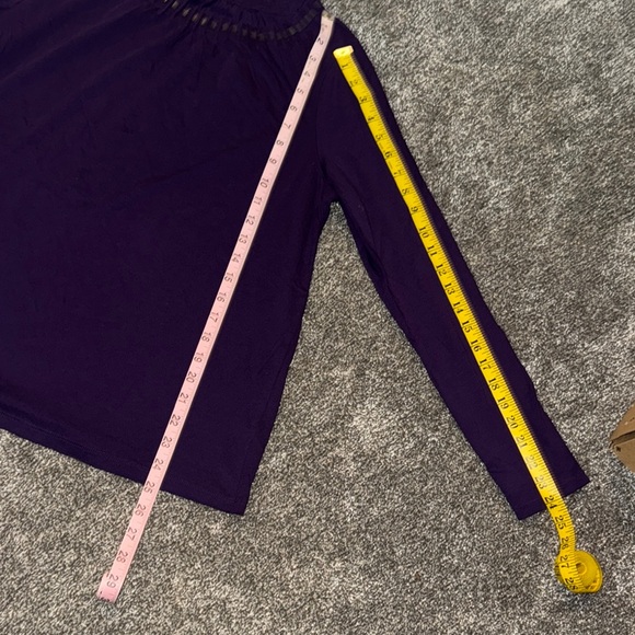 Talbots Purple long sleeve top size large - Picture 5 of 7